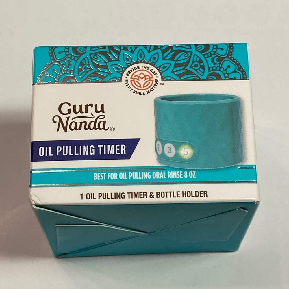 NWT Guru Nanda Oil Pulling Timer For White Teeth and Can Hold 8oz Bottle